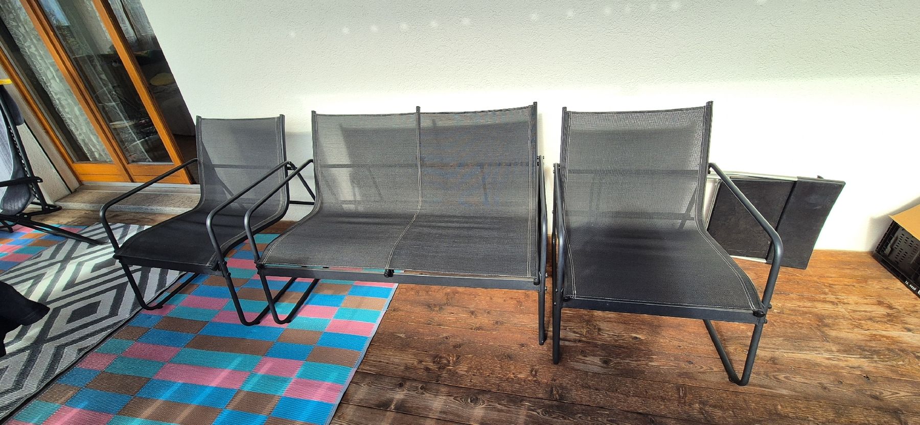 Poltrone: Dreiteilige Gartenlounge schwarz – Usato da Berschis venduto da M_Glauser 2