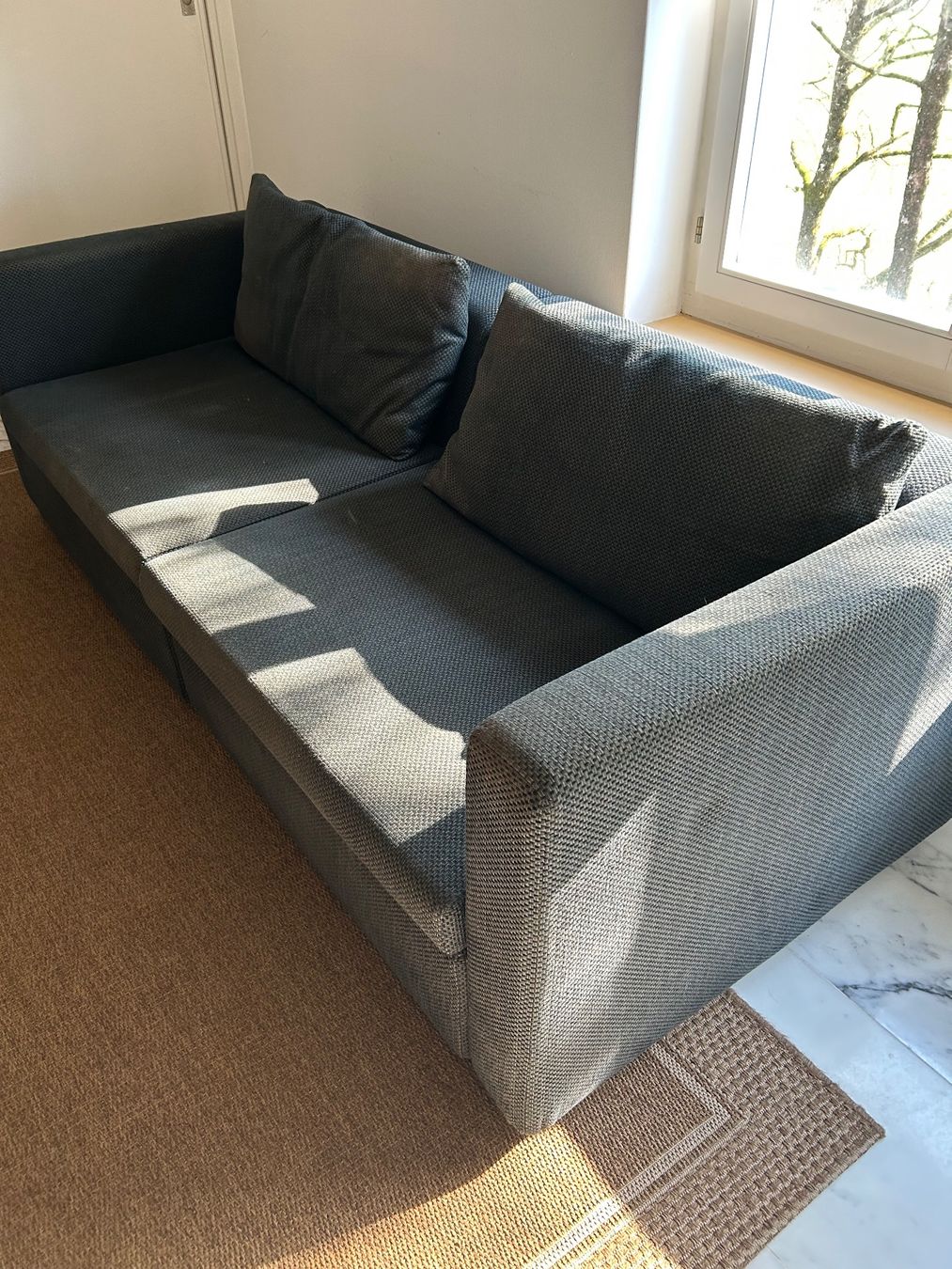 Divani: Sofa dunkelgrau Stoff – Usato da Mönchaltorf venduto da Tessie73 1