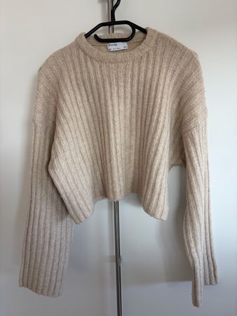 Pullover (beige in Grösse S) || Bershka