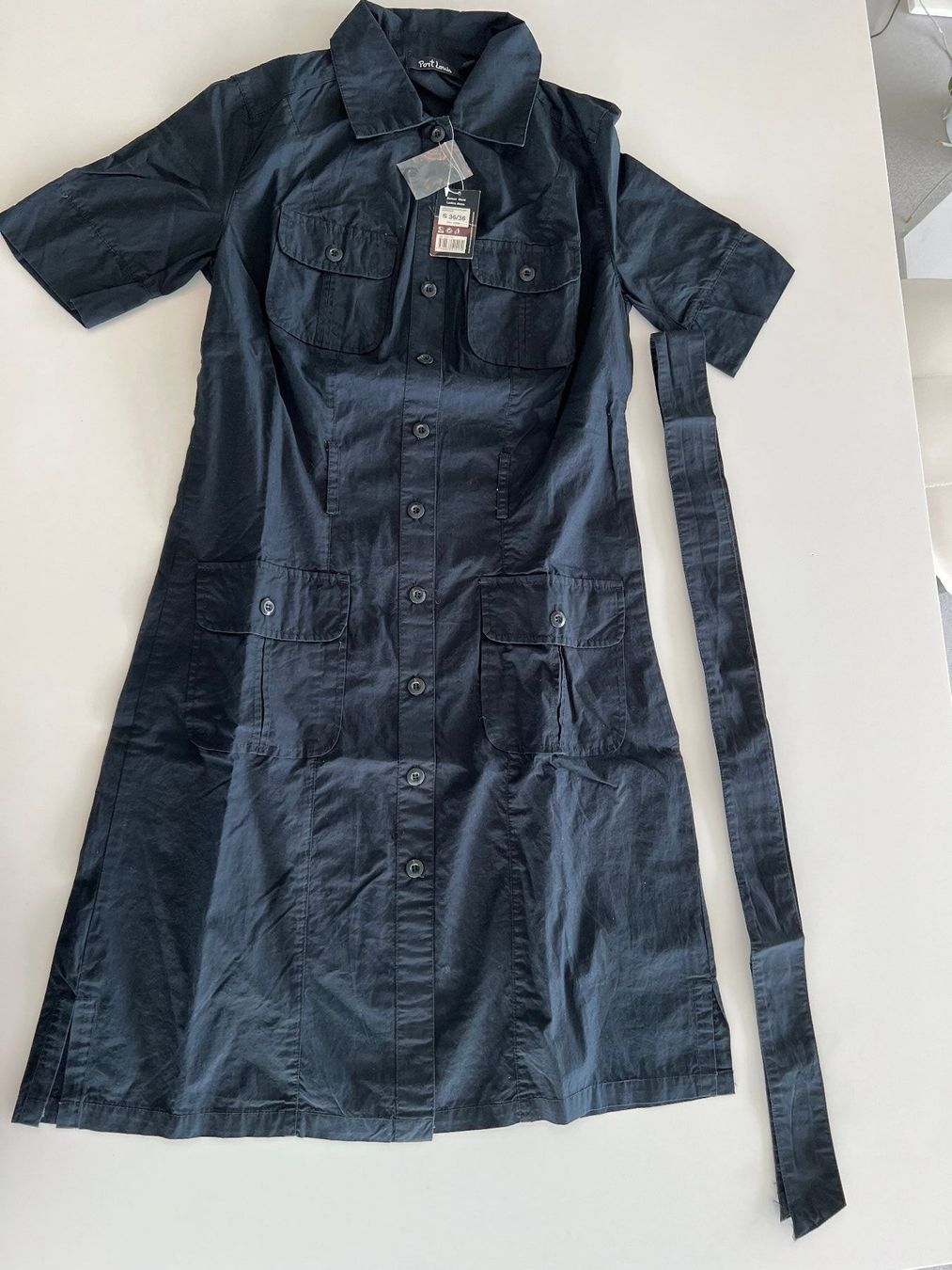 Vestiti: Sommer classisch schwarzes Kleid aus Baumwolle – Nuovo e nell'imballaggio originale da Horgen venduto da Esterina 3