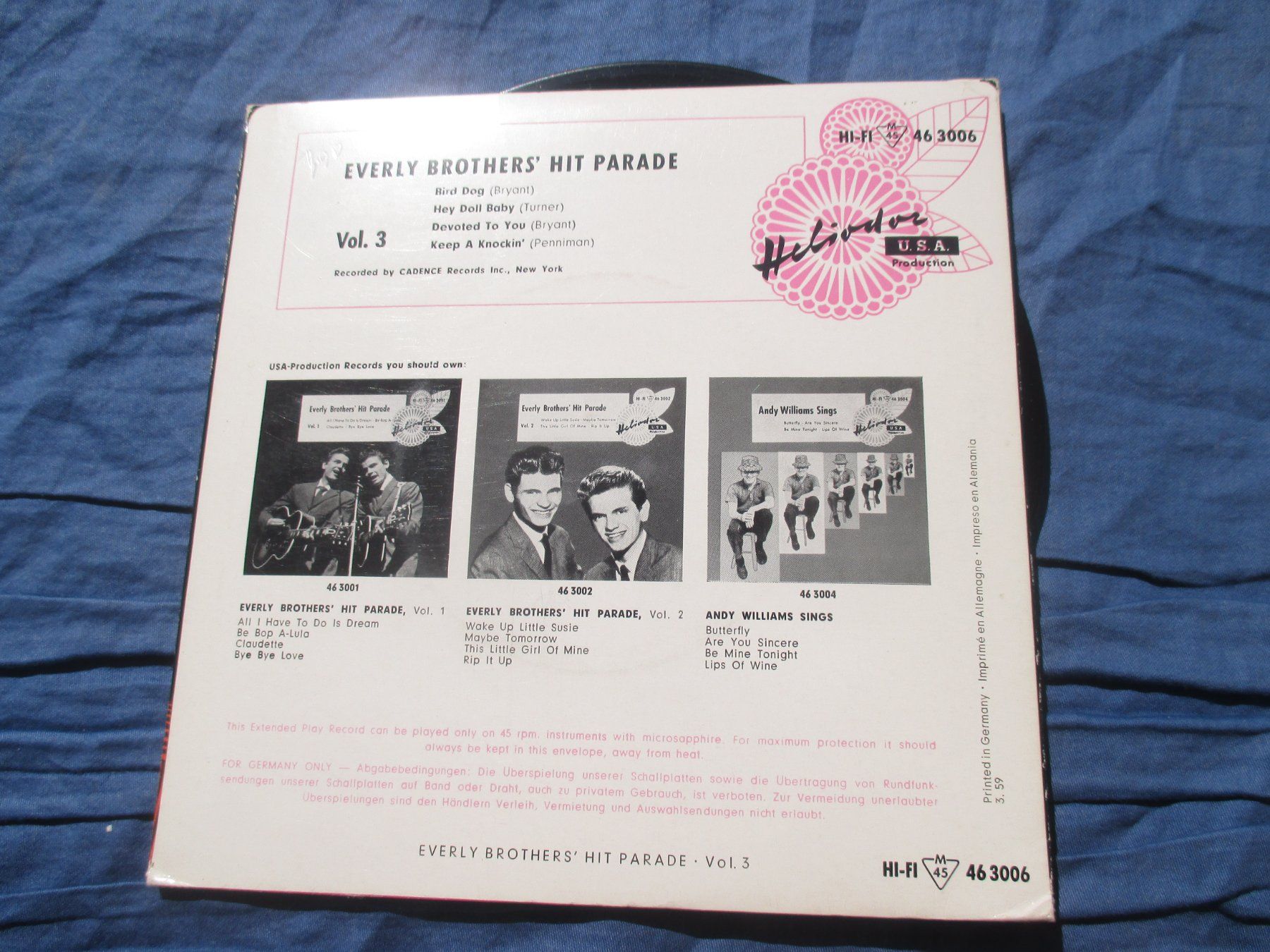 Dischi in vinile: Everly Brothers EP Bird Dog – Usato da Colombier NE venduto da Nevenma 1