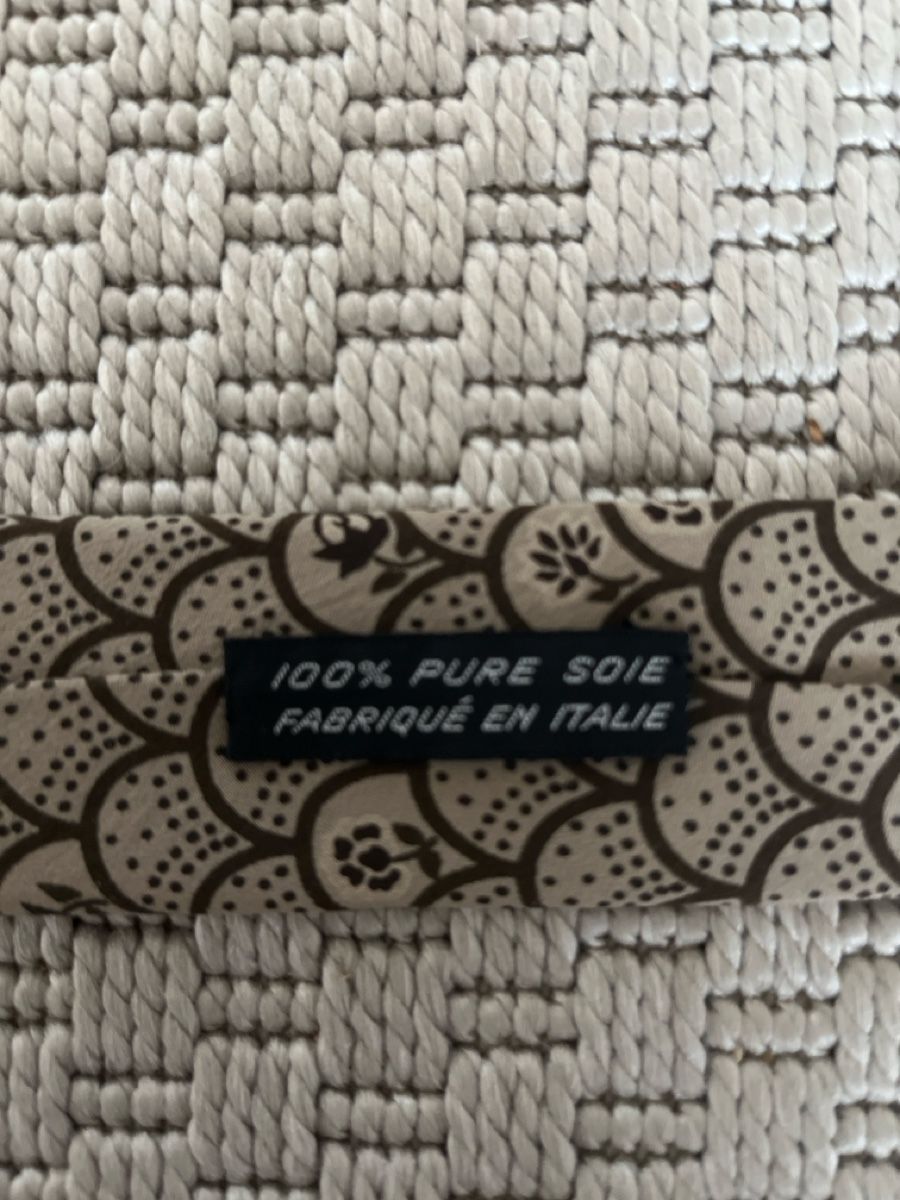 Lanvin Cravatte: Lanvin Seidenkrawatte, braun gemustert, Seide – Usato da Solothurn venduto da Bobesch08 4
