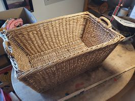 Wäschekorb geflochten 70 x 40 x 30