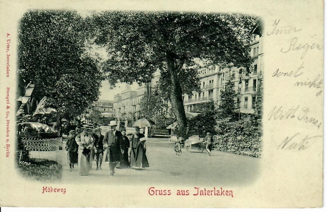 Ansichtskarten: Gruss aus Interlaken - Ambulant - Stabstempel 1900 – Gebraucht aus Hochdorf von Ziegel-16