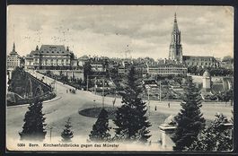 Bern, Kirchenfeldbrücke gegen das Müns
