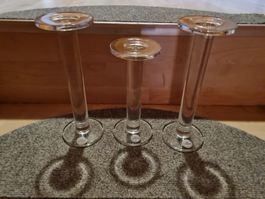 Glasi Hergiswil3 Glas Kerzenständer wie neu
