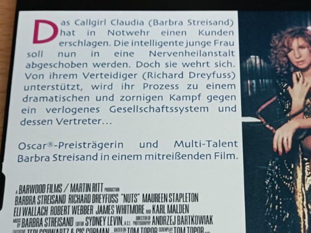 Alle DVDs: Nuts ...Durchgedreht mit Barbara Streisand Warner – Gebraucht aus Köniz von Movieportal007 1