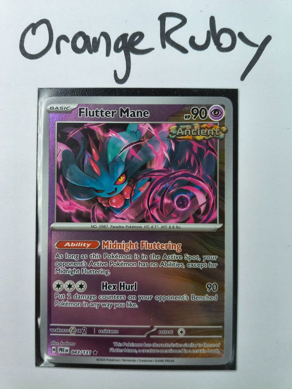 Pokémon Cartes à collectionner: Flutter Mane 043/131 REVERSE Prismatic Evolutions PRE EN – D'occasion à St. Gallen par OrangeRuby