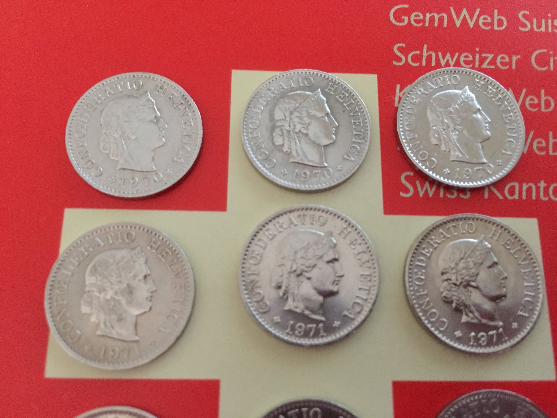 Tutti le monete: 5 Rappen - LOT 1970-75 – Usato da Elsau venduto da herbybay 1