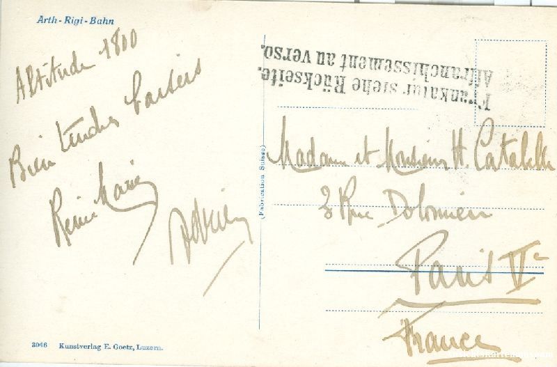 Cartoline postali: Arth - Rigibahn + 1922 – Usato da Emmenbrücke venduto da teestube 1
