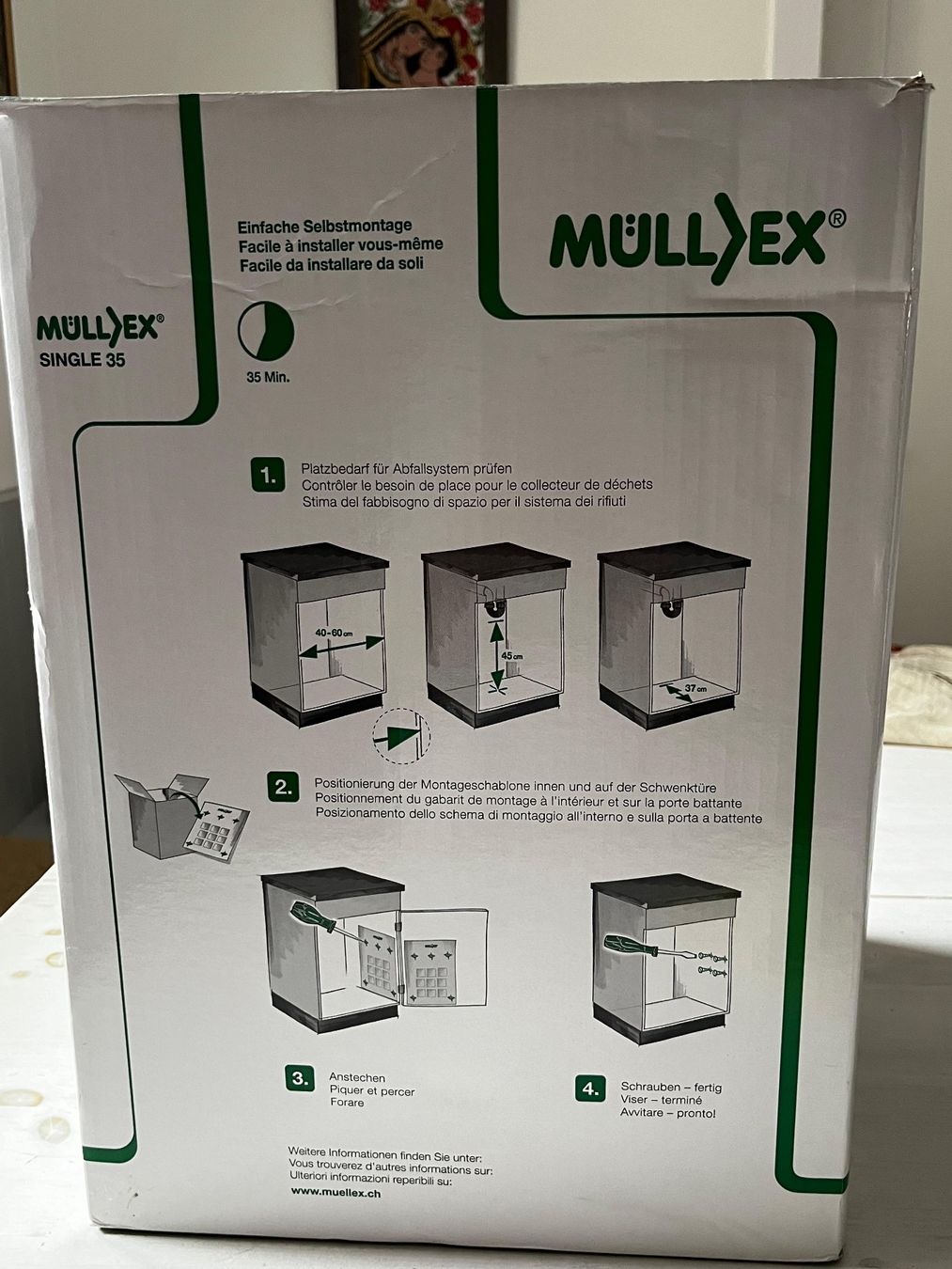 Müllex Poubelles: Müllex Abfallsystem SINGLE 35 Neuwertiger Zustand – D'occasion à Tafers par JP911 1