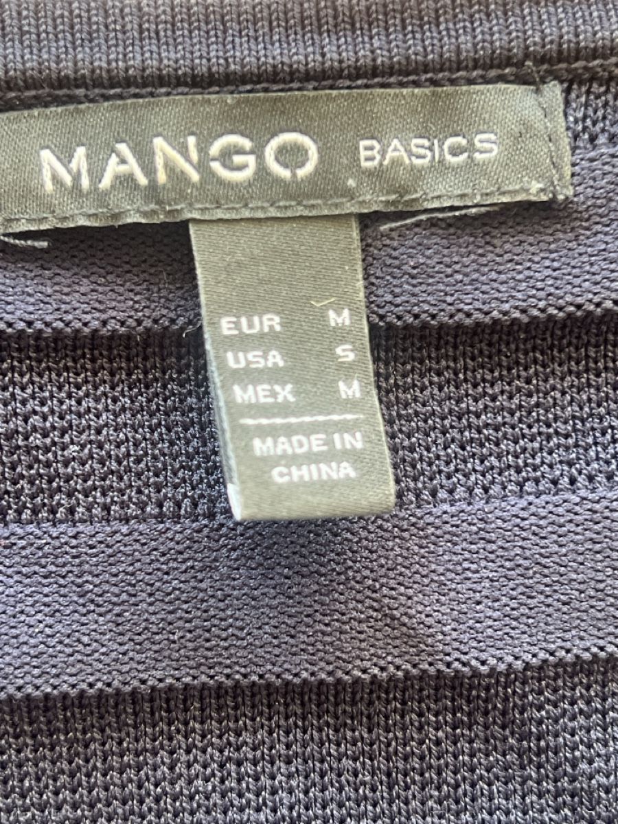 Mango Kleider: Robe courte Mango bleu foncé texture rayée taille M – Gebraucht aus Walenstadt von Unianrig 2