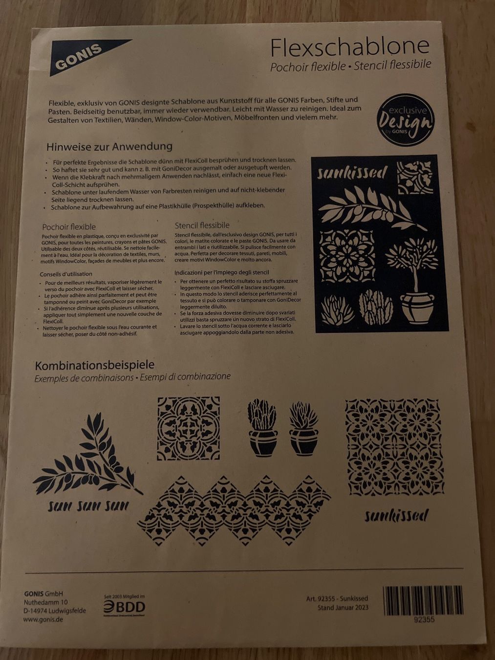 Schablonen: Gonis Flexschablone A4 – Neu und originalverpackt aus Knonau von Dodo137 2