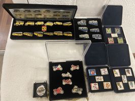 Pro Juventute Briefmarken Pins -Vbz,Post Auto usw.Pins
