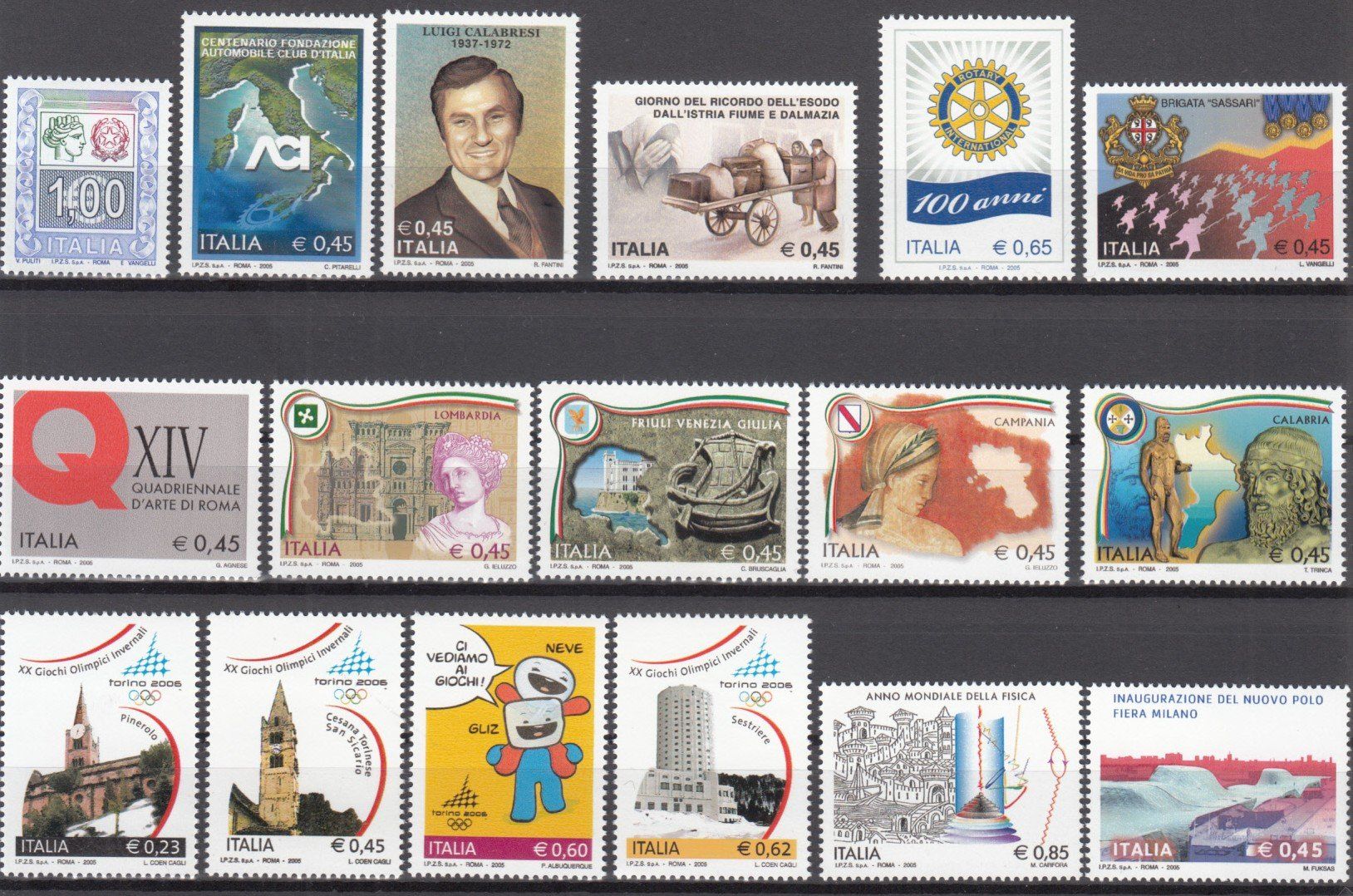 Tutti i francobolli: Italien 2005 postfrisch – Usato da Bürglen TG venduto da StampGraf 1