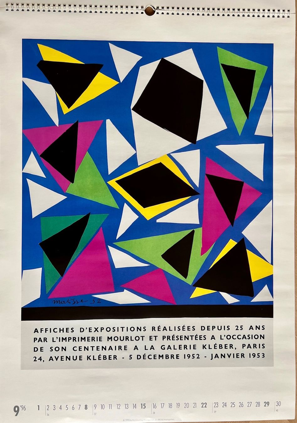 Calendari: Kunstkalender "Künstlerplakate" Weingarten 1996 – Usato da Malans GR venduto da Aadalina 7