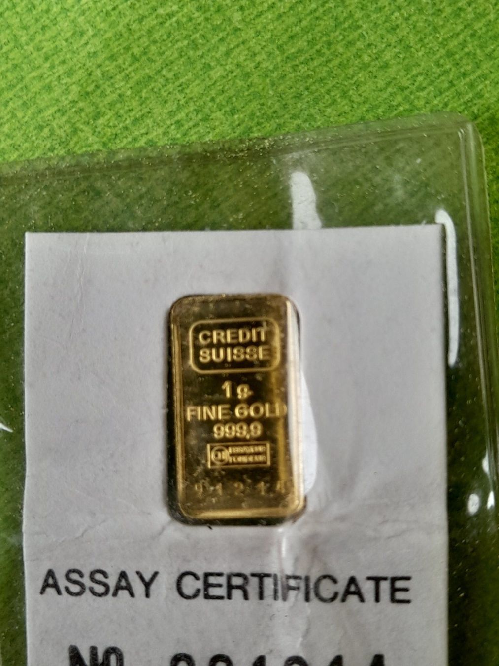 Metalli preziosi: 1 gr. fine Gold Credit Suisse – Usato da Aeschi b.Spiez venduto da 52_wochen 1