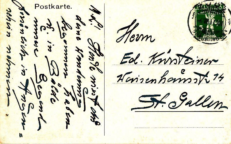 Cartoline postali: Zuoz rechtes Ufer Inns + 1917 – Usato da Emmenbrücke venduto da teestube 1