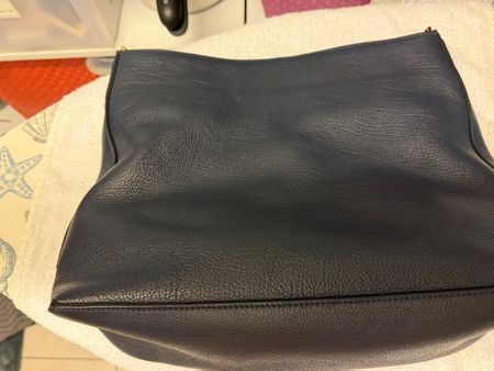 LAUREL Vintage Leder-Handtasche – Dunkelblau