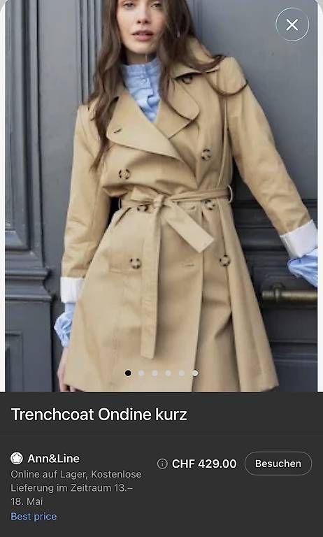 Cappotti: Klassischer Trenchcoat von Ann&Line – Usato da Glattbrugg venduto da Blogger73 4