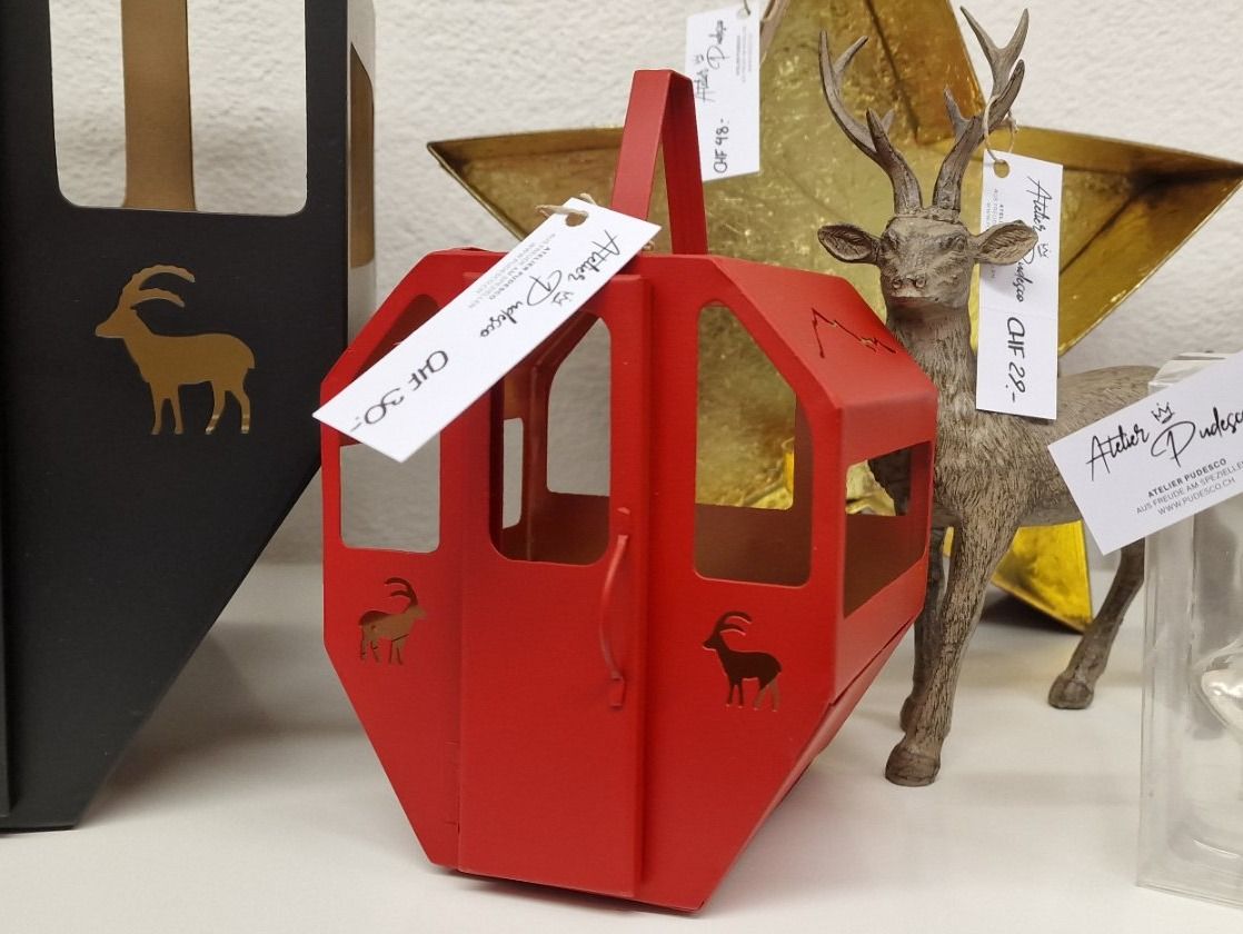 Lanterne: Laterne Gondel rouge (mini) – Nuovo e nell'imballaggio originale da Schaffhausen venduto da AtelierPudesco 2