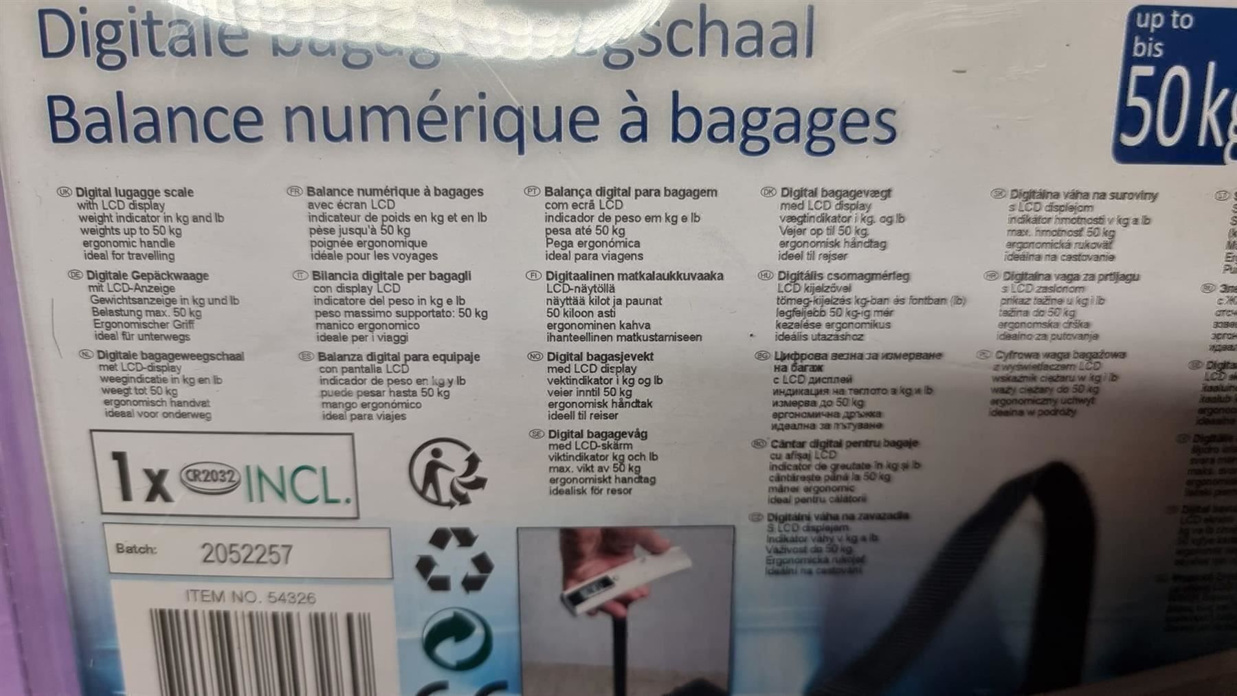 Bilance e pesi: Digitale Gepäckwaage bis 50kg – Nuovo e nell'imballaggio originale da Rebstein venduto da James-Dean 3