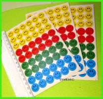 3 Blatt à 54 Smiley Emoji Total 162 St