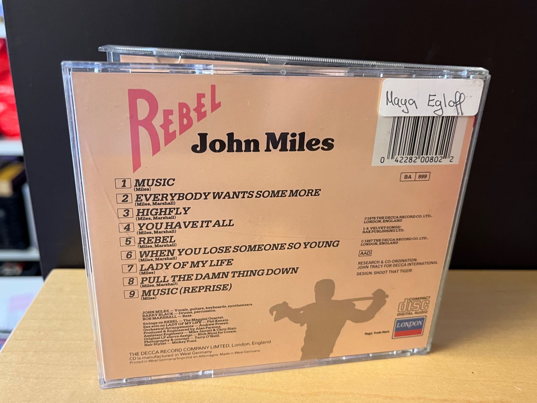 CD: John Miles - Rebel - HI21B – Usato da Küsnacht ZH venduto da swisssales.net 1