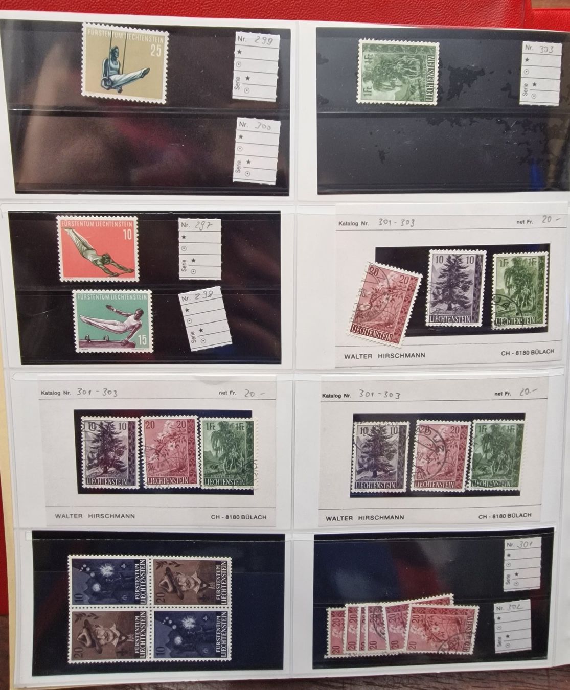 Alle Briefmarken: MEGA Lagerbuch FL 353-477 ** & o / einzel & 4-er Blocks + – Gebraucht aus Aesch LU von briefmarken.uray 1