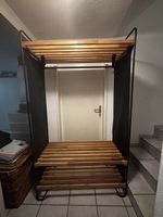 Ikea Wardrobe rack wood metal black good condition