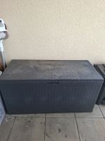 Gartentruhe Aufbewahrungsbox wetterfest dunkelgrau gebraucht