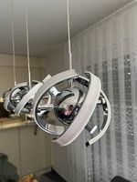 Moderne LED Design-Hängeleuchte Chrom  3-flammig