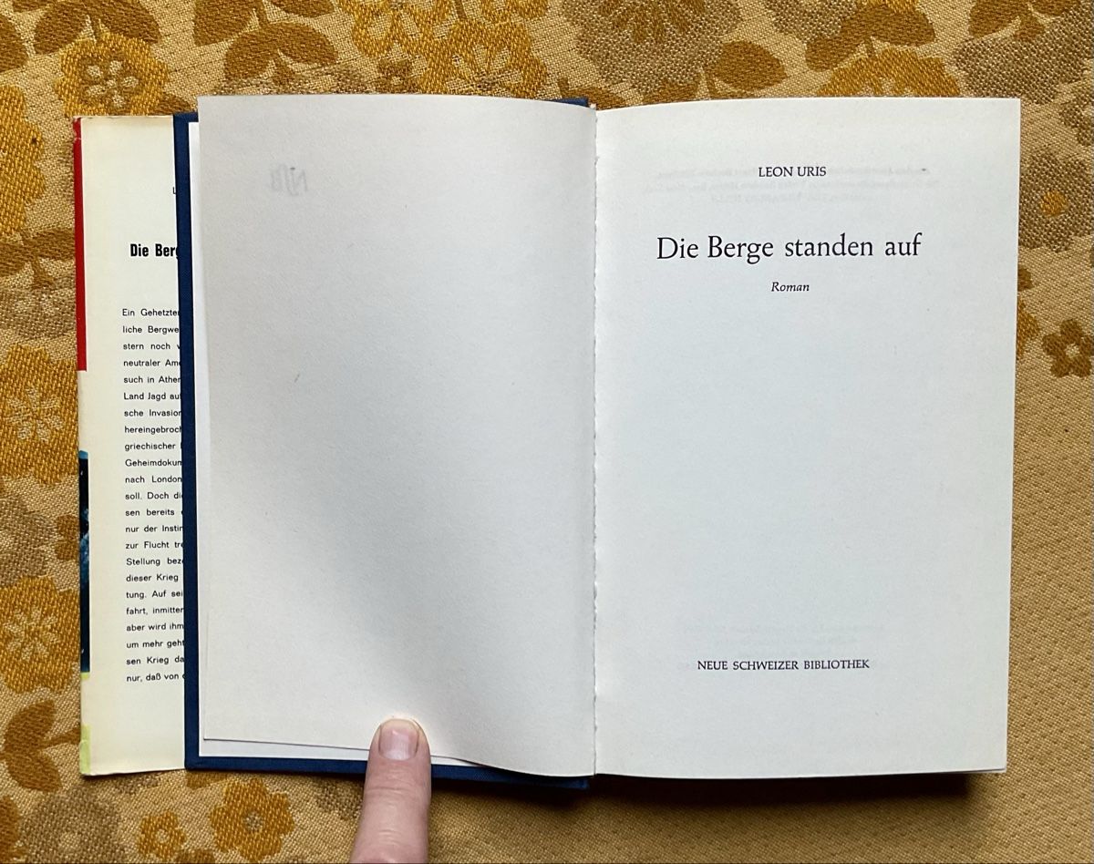 Libri: Buch Die Berge standen auf von 1963 – Usato da Endingen venduto da nathan05 4