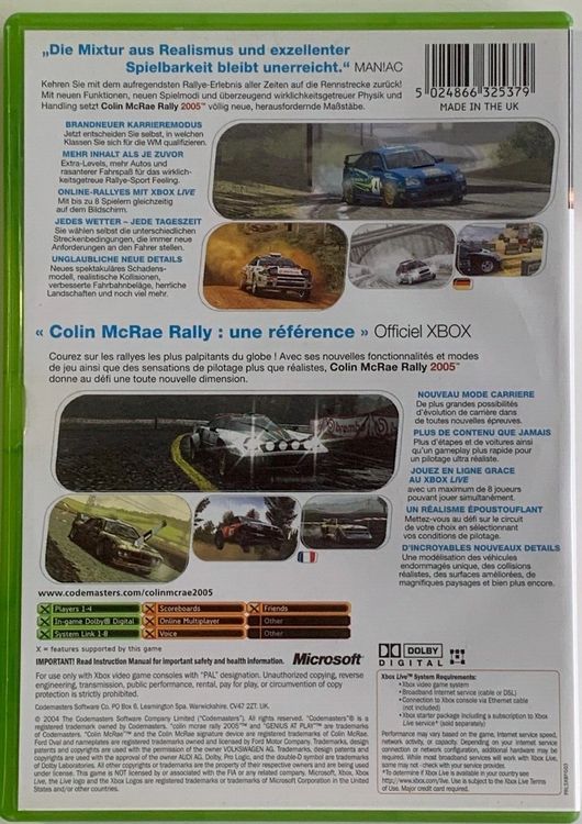 Colin Mcrae Rally 2005 (Xbox) Kaufen auf Ricardo