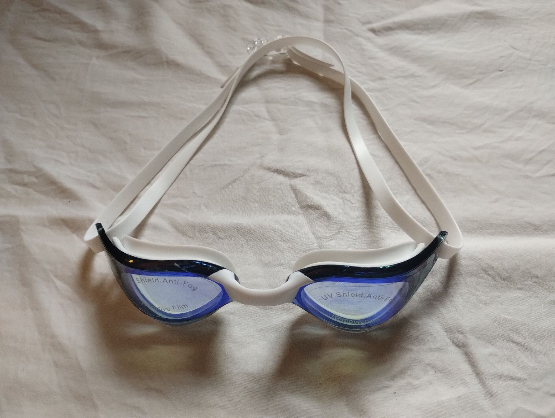 Occhiali & Lenti: Schwimmbrille Antibeschlag weiss blau – Nuovo (secondo la descrizione) da Bremblens venduto da SHOPSPORT