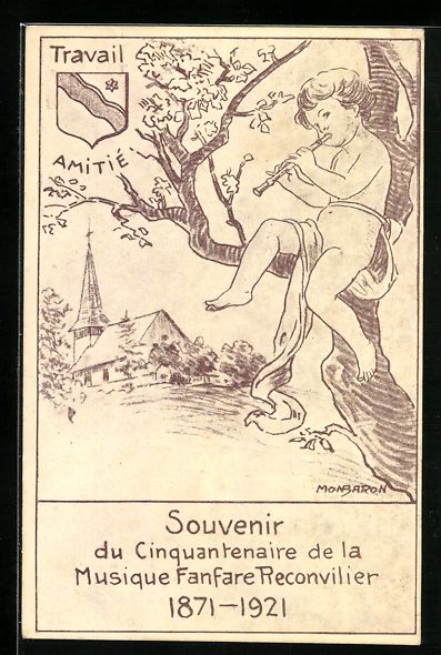 Cartoline postali: Basel, Sängerfest 1921, Junge spielt Fl – Usato da Berlin venduto da bartko-reher