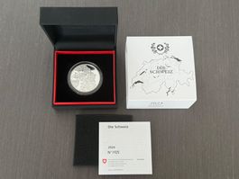 20.- Silbermünze „Die Schweiz“ von 2024 (PP) - SWISSMINT
