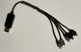 USB A Kabel auf 5 x USB micro