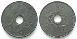 Franz. Indochina, 1 Cent 1941, Hanoi, VICHY Zink
