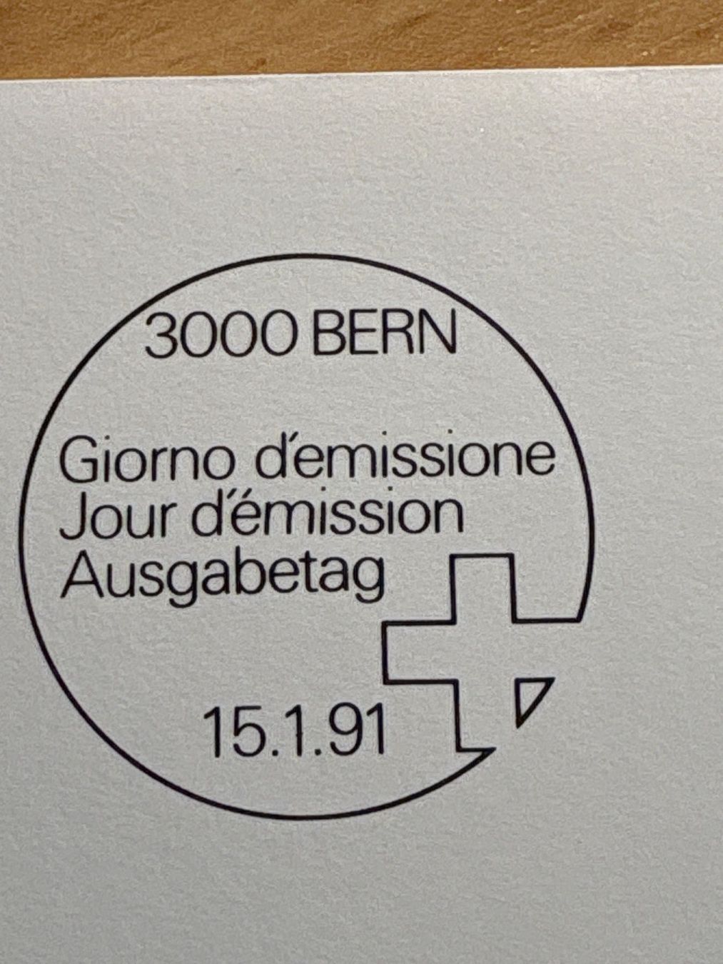 Tutti i francobolli: Sonderbriefmarke CH 1991, Ersttagsbrief – Usato da Ibach venduto da lisch3 2
