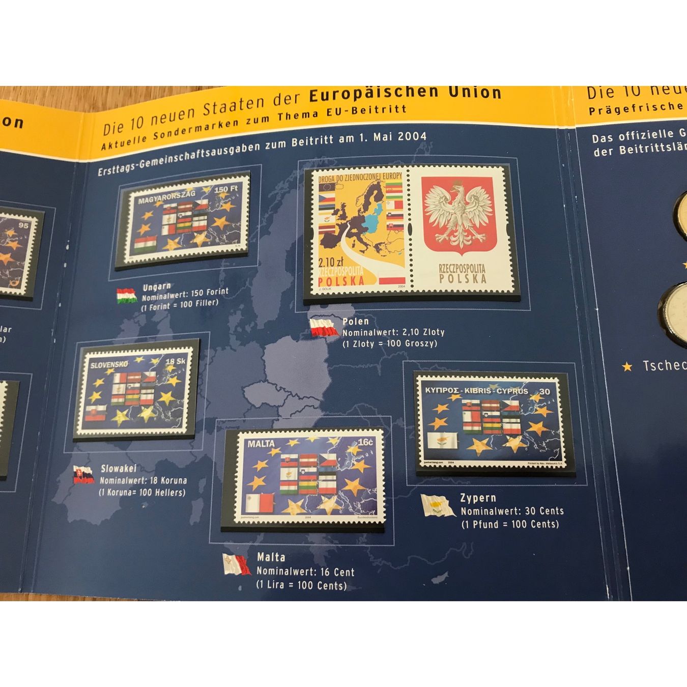 Alle Münzen: 10 Neue EU-LÄNDER : Münz & Briefmarken Set 1.5.2004 – Neu (gemäss Beschreibung) aus Hugelshofen von seagull 5