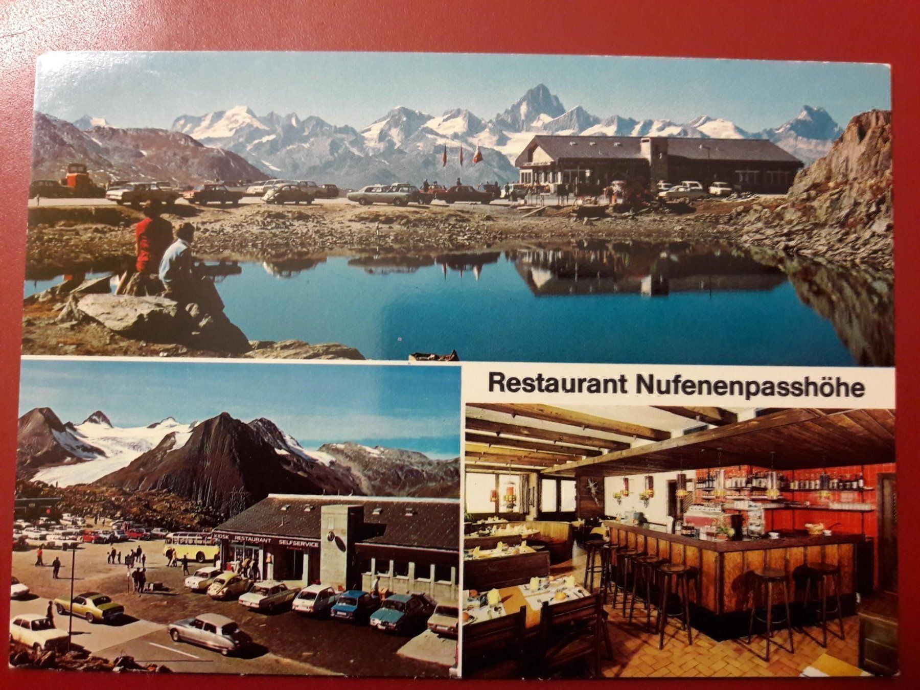 Cartoline postali: NUFENENPASSHÖHE - Oldtimer - 1975 – Usato da Delémont venduto da Domdom1
