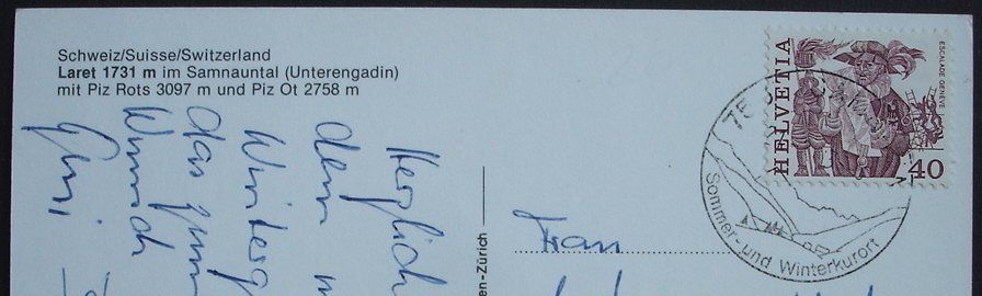 Cartoline postali: LARET im Samnaun-Tal – Usato da Jona venduto da philajona 1
