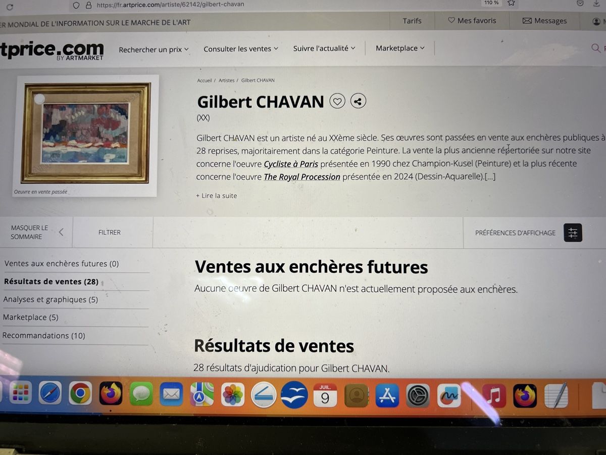 Dipinti: GILBERT CHAVAN PEINTURE SIGNÉE – Usato da Genève venduto da Qanil77 7