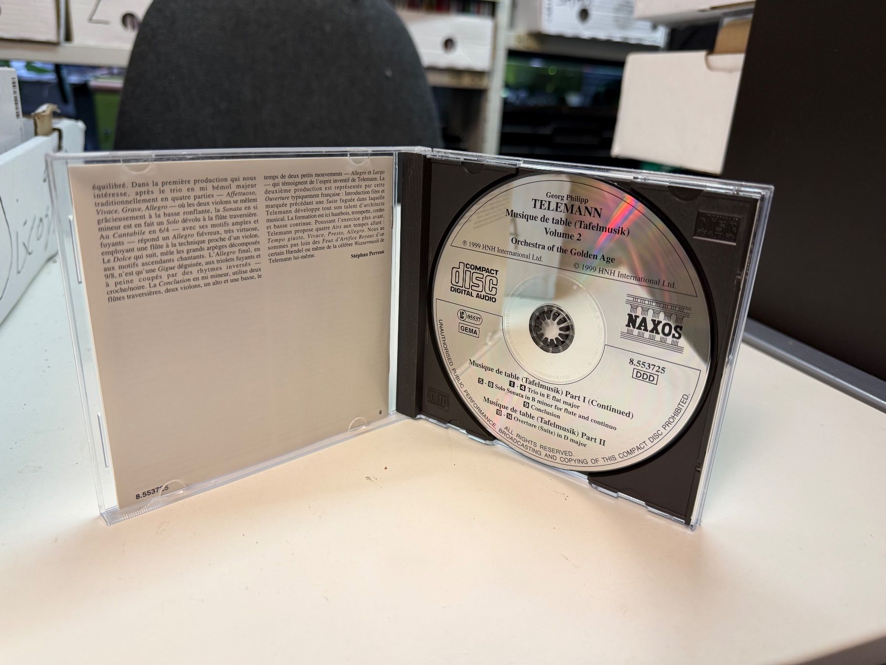 CD: Telemann - Tafelmusik Vol. 2 - HG41D – Nuovo (secondo la descrizione) da Küsnacht ZH venduto da swisssales.net 2