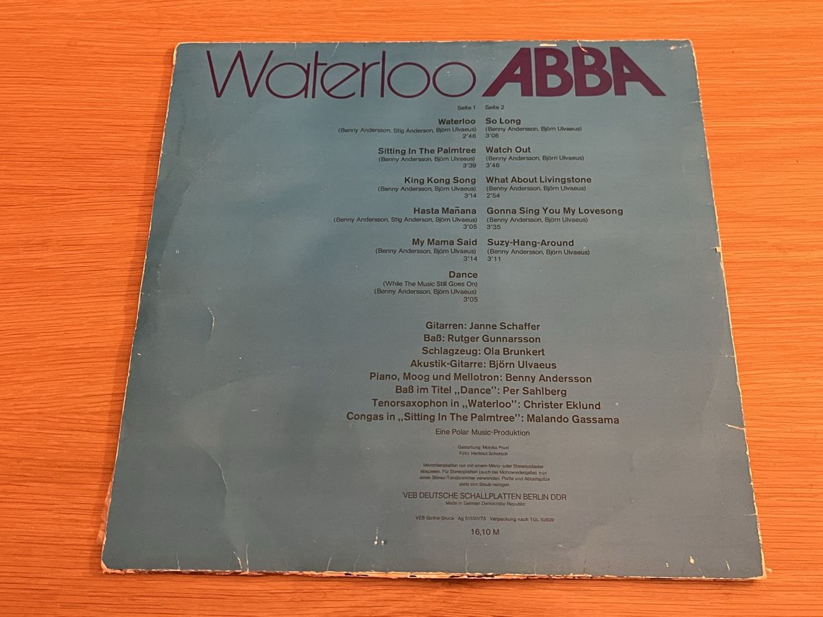 Dischi in vinile: ABBA Waterloo Lp DDR Amiga – Usato da Basel venduto da Vinyloase 1