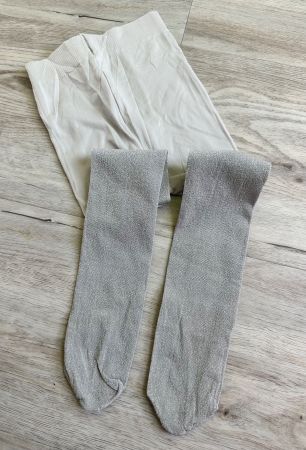 NEU Gr 86 Silber Glitzer Strumpfhosen