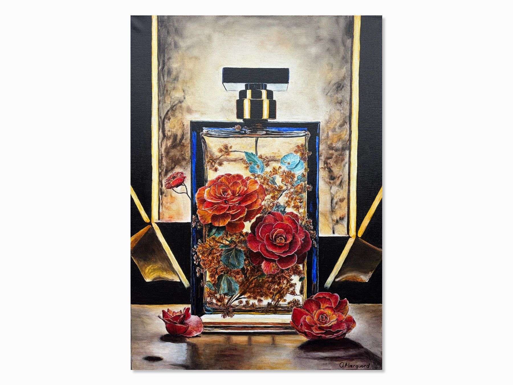 Dipinti: Acryl Gemälde Blumen 50x70 cm – Usato da Boll venduto da NRie 8