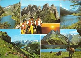 APPENZELL Fählensee Kreuzberge Stauberen Säntis im Alpstein
