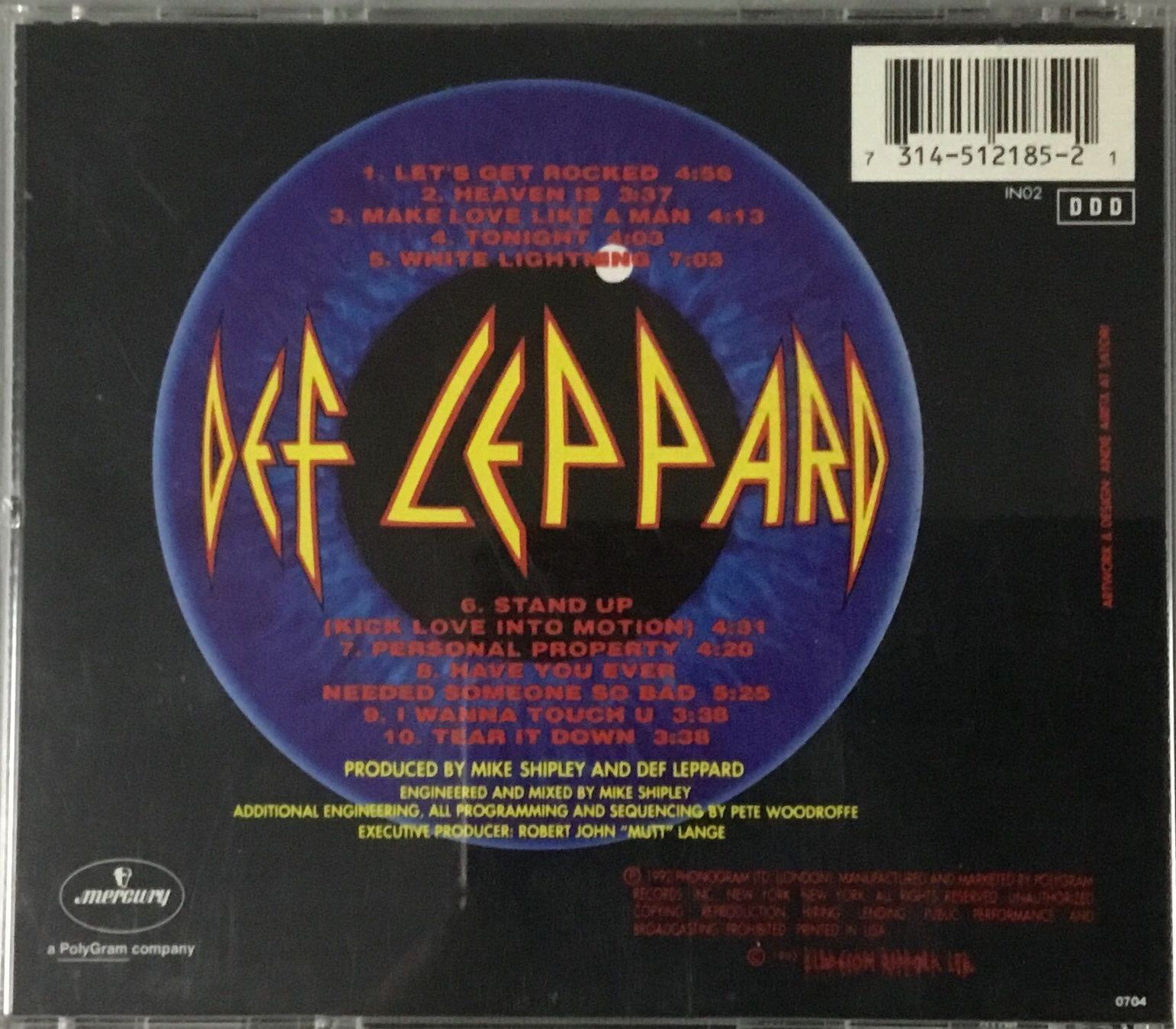 CDs: (CD) Def Leppard „Adrenalize“ – Gebraucht aus Serneus von kowalsky1 1